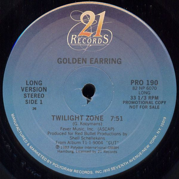 Golden Earring : Twilight Zone (12", Promo)