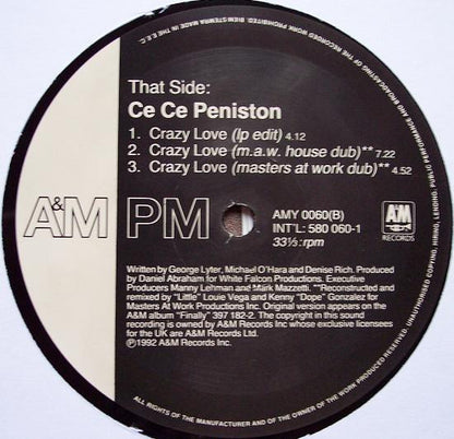 Ce Ce Peniston : Crazy Love (12")