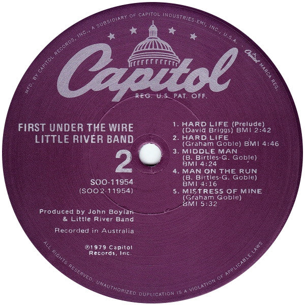 Little River Band : First Under The Wire (LP, Album, Los)
