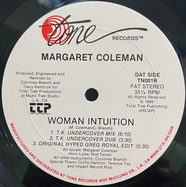 Margaret Coleman : Woman Intuition (12")
