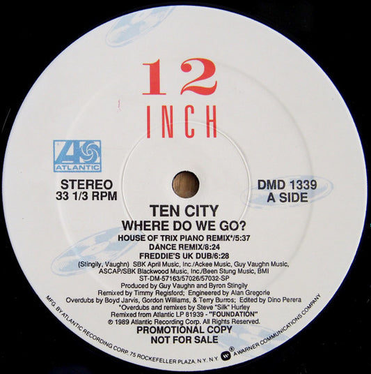 Ten City : Where Do We Go? (12", Promo)
