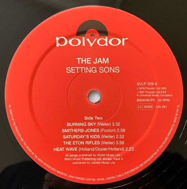 The Jam : Setting Sons (LP, Album, RE, 180)