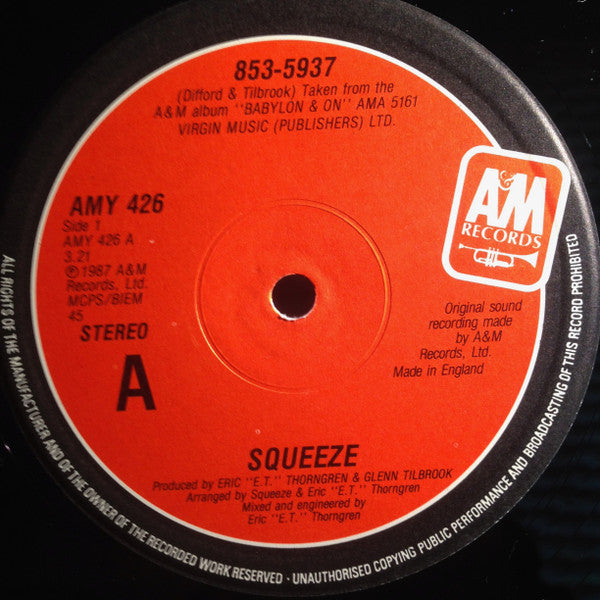 Squeeze (2) : 853 5937 (12", Single)