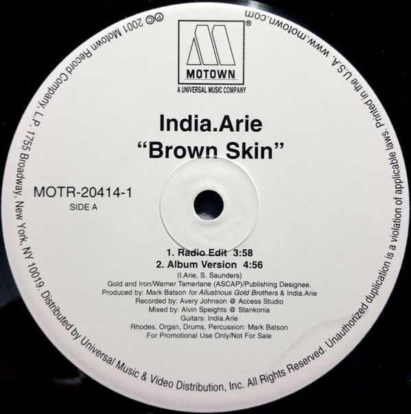 India.Arie : Brown Skin (12", Promo)