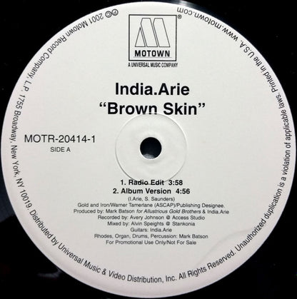 India.Arie : Brown Skin (12", Promo)