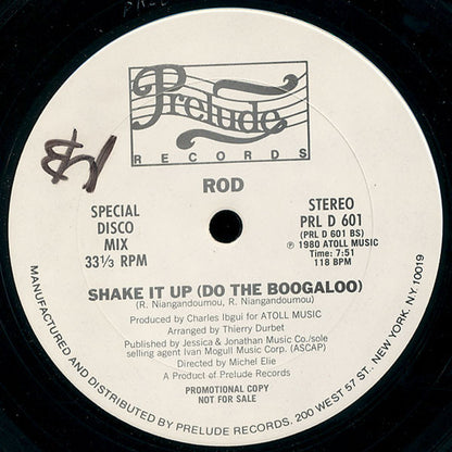 Rod : Shake It Up (Do The Boogaloo) (12", Promo)