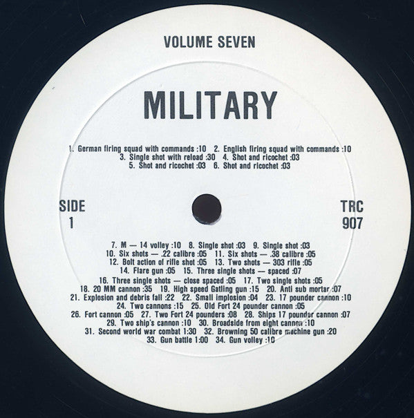 No Artist : Sound Effects Volume 7 – Military (LP, Album)