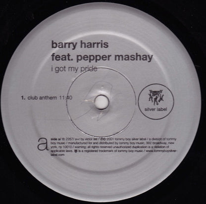 Barry Harris Feat. Pepper Mashay : I Got My Pride (12")
