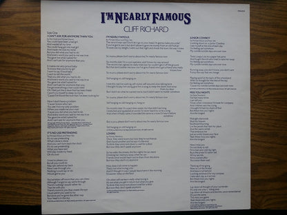 Cliff Richard : I'm Nearly Famous (LP, Album, Glo)