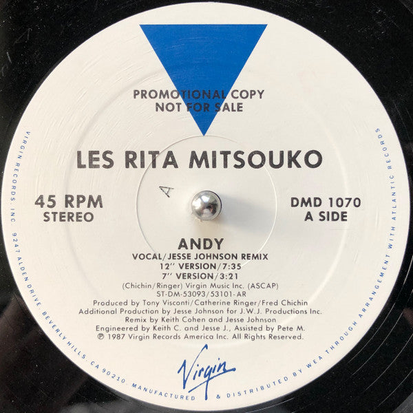 Les Rita Mitsouko : Andy (12", Promo, AR)
