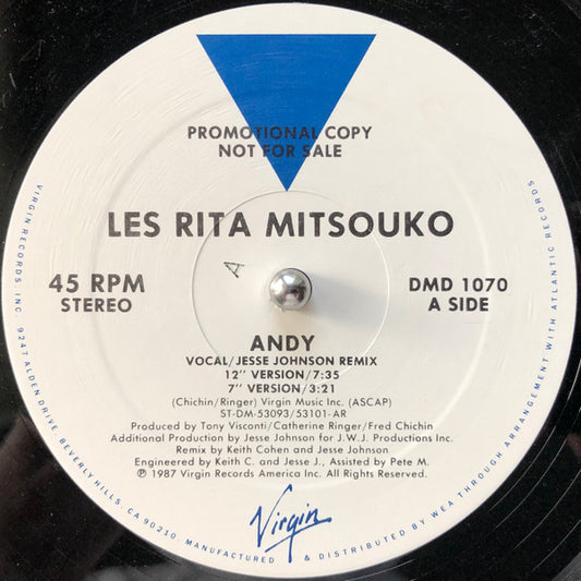 Les Rita Mitsouko : Andy (12", Promo, AR)
