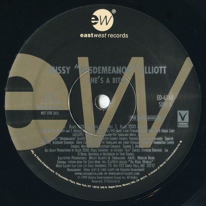 Missy Misdemeanor Elliott* : She's A Bitch (Blaze 2000 Remixes) (12", Promo)