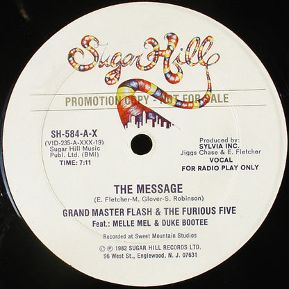 Grand Master Flash & The Furious Five* Feat.: Melle Mel & Duke Bootee : The Message (12", Promo)