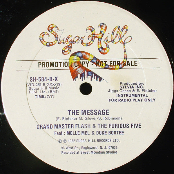 Grand Master Flash & The Furious Five* Feat.: Melle Mel & Duke Bootee : The Message (12", Promo)