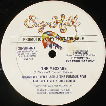 Grand Master Flash & The Furious Five* Feat.: Melle Mel & Duke Bootee : The Message (12", Promo)