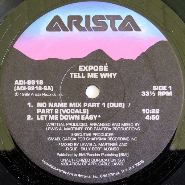 Exposé : Tell Me Why (12")