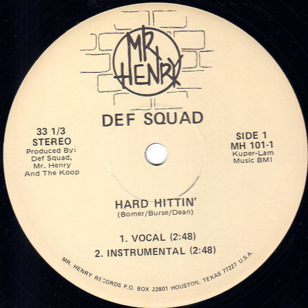 Def Squad (2) : Hard Hittin' (12")