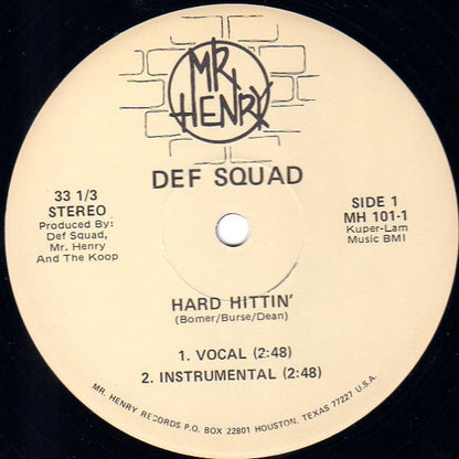 Def Squad (2) : Hard Hittin' (12")