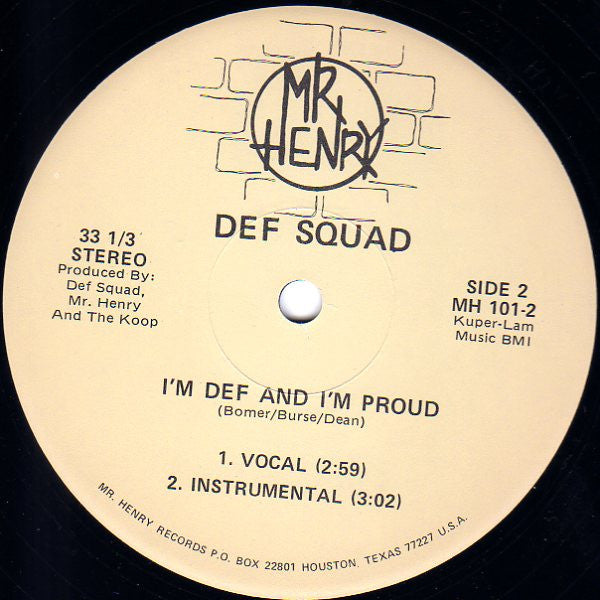 Def Squad (2) : Hard Hittin' (12")