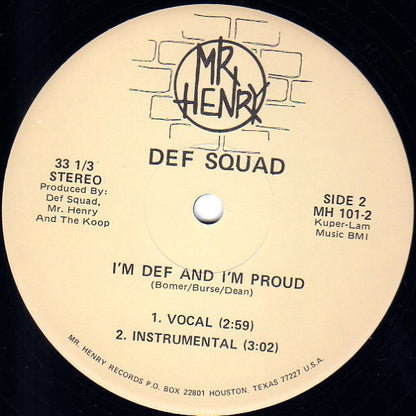 Def Squad (2) : Hard Hittin' (12")