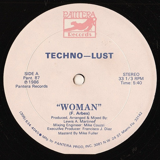 Techno-Lust* : Woman (12")