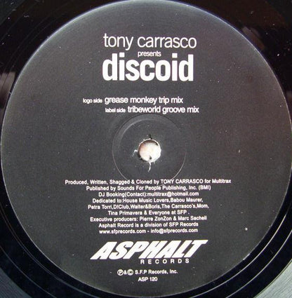 Tony Carrasco : Discoid (12")