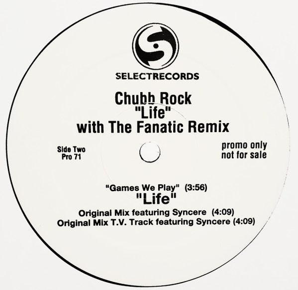 Chubb Rock : Life (12", Promo)