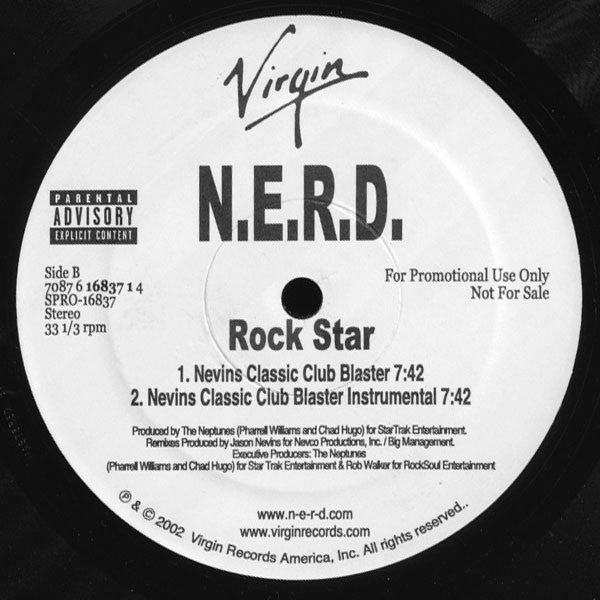 N*E*R*D : Rock Star (12", Promo)