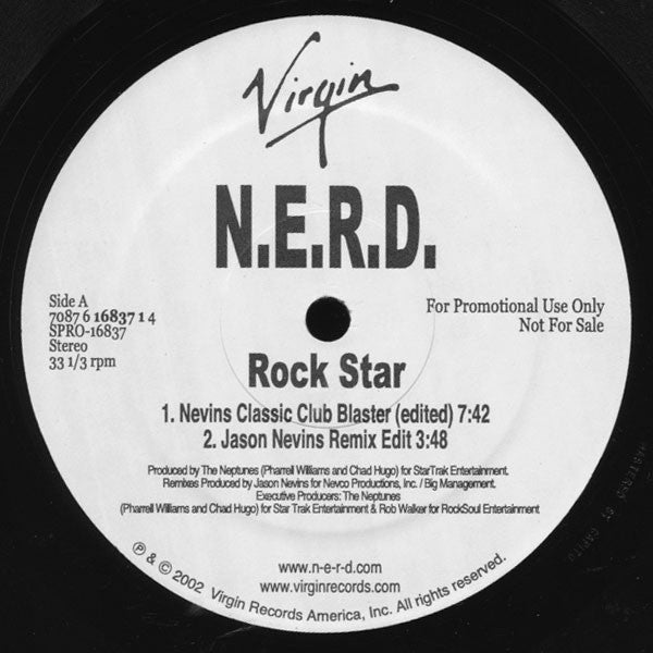 N*E*R*D : Rock Star (12", Promo)