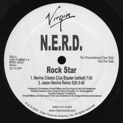 N*E*R*D : Rock Star (12", Promo)