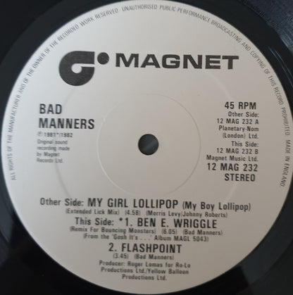 Bad Manners : My Girl Lollipop (12")