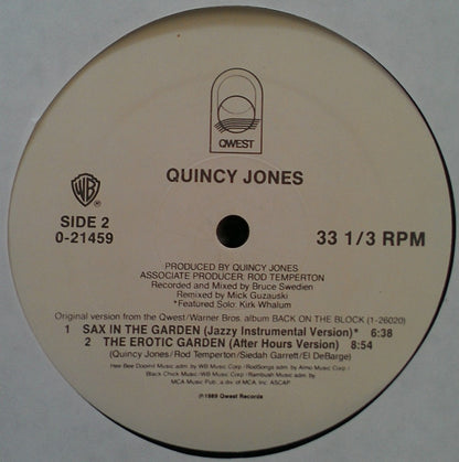 Quincy Jones : The Secret Garden (Sweet Seduction Suite) (12", Maxi)