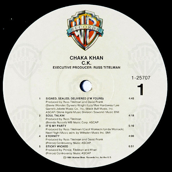 Chaka Khan : CK (LP, Album, All)