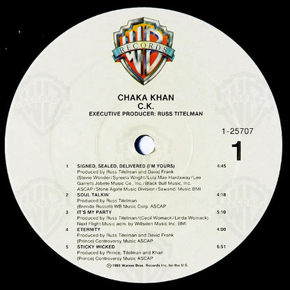 Chaka Khan : CK (LP, Album, All)