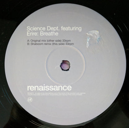 Science Dept.* Featuring Erire : Breathe (12")