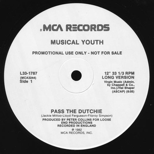 Musical Youth : Pass The Dutchie (12", Promo)