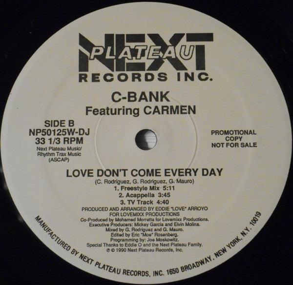 C-Bank Featuring Carmen (57) : Love Don't Come Every Day (12", Promo)