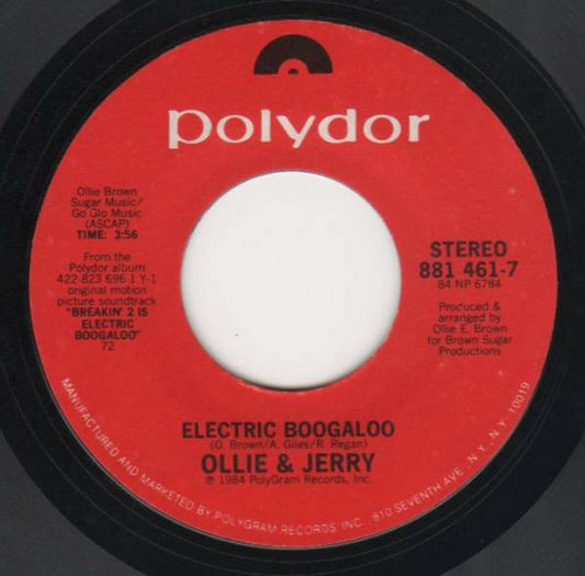Ollie & Jerry* : Electric Boogaloo (7", Styrene, 72 )