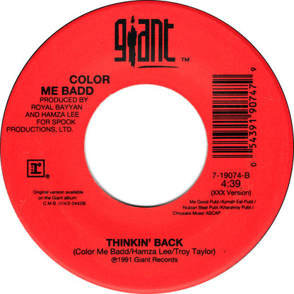 Color Me Badd : Thinkin' Back (7")