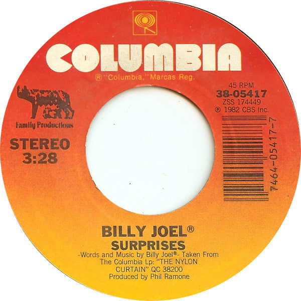 Billy Joel : You're Only Human (Second Wind) (7", Single, Styrene, Pit)