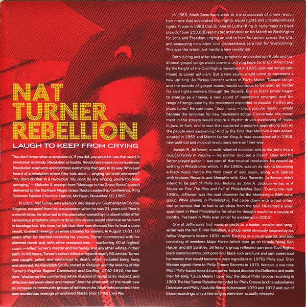 Nat Turner Rebellion : Laugh To Keep From Crying (LP, Album, RSD, Comp, Ltd, RE, Red)