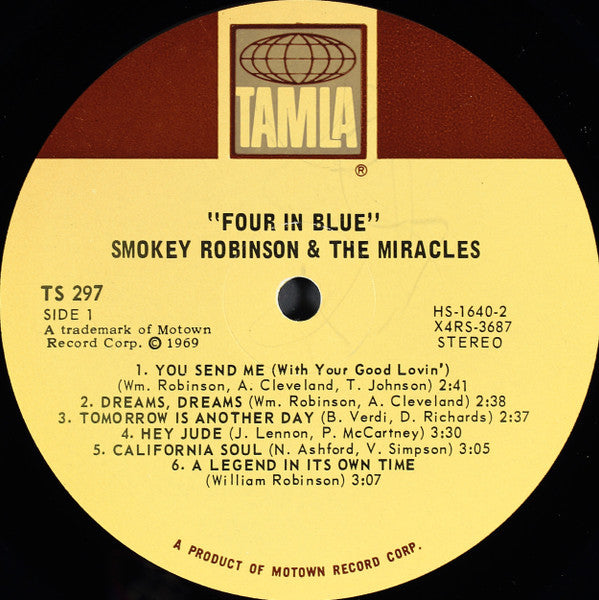 The Miracles : Four In Blue (LP, Album, Ind)