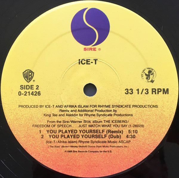 Ice-T : You Played Yourself (12", Maxi)
