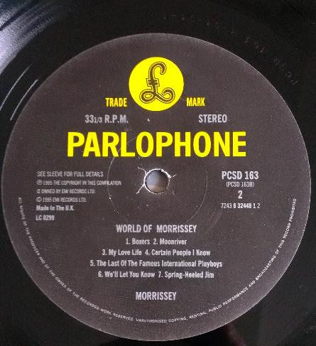 Morrissey : World Of Morrissey (LP, Comp)