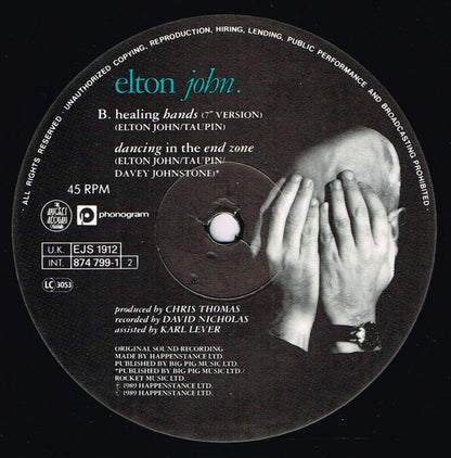 Elton John : Healing Hands (12", Single)