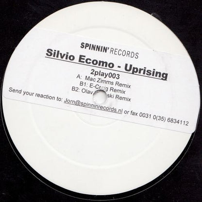 Silvio Ecomo : Uprising (12", W/Lbl)