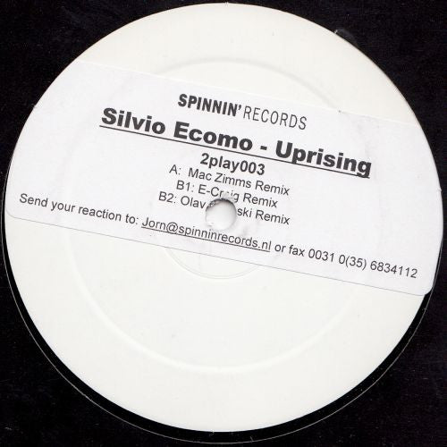 Silvio Ecomo : Uprising (12", W/Lbl)