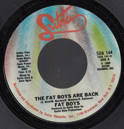 Fat Boys : The Fat Boys Are Back (7", Single, Styrene)
