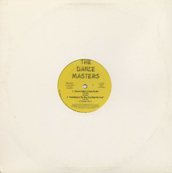 Stephanie Mills / The Jones Girls : (You're Puttin') A Rush On Me / Something In The Way (You Make Me Feel) / You're Gonna Make Me Love Somebody Else (12", Unofficial)