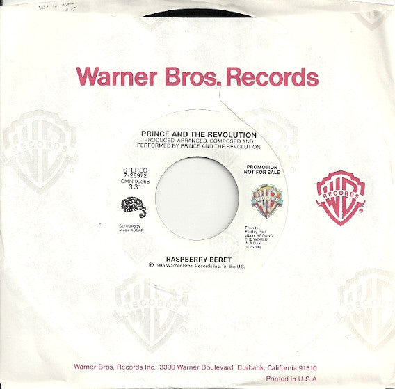 Prince And The Revolution : Raspberry Beret (7", Single, Promo, Styrene, ARC)